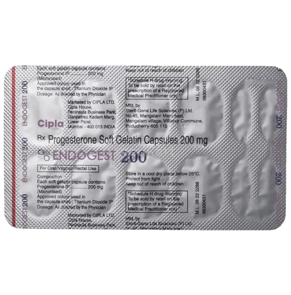 endogest 200mg capsule 10's